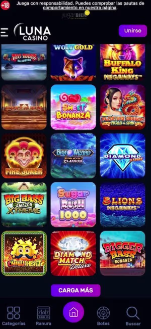 una pantalla de luna casino mobile tragaperras