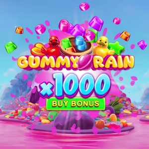 El logo de la Gummy Rain x1000 Tragaperras