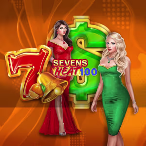 El logo de la Sevens Heat 100 Tragaperras