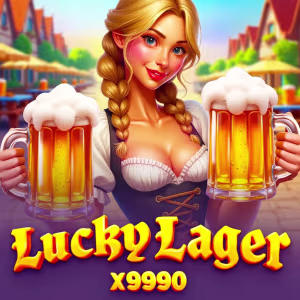 El logo de la Lucky Lager x9990 Tragaperras