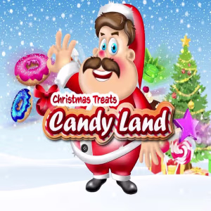 El logo de la Candy Land Christmas Treats Tragaperras El logo de la Candy Land Christmas Treats Tragaperras