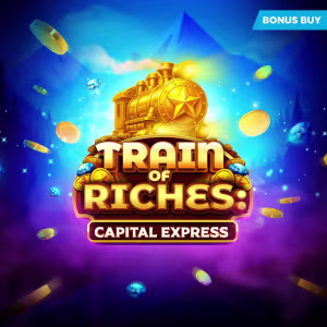 El logo de la Train of Riches: Capital Express Tragaperras