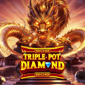 El logo de la Triple Pot Diamond Tragaperras