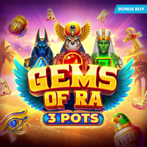 El logo de la Gems of Ra Tragaperras