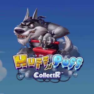 El logo de la Huff N’ Puff CollectR Tragaperras