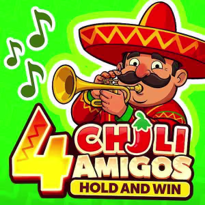 El logo de la 4 Chilli Amigos: Hold & Win Tragaperras