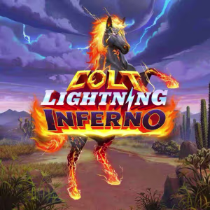 El logo de la Colt Lightning Inferno Tragaperras