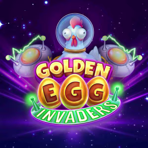 El logo de la Golden Egg Invaders Tragaperras