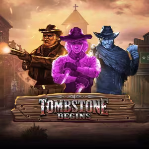 El logo de la Tombstone Begins Tragaperras