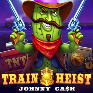El logo de la Train Heist Johnny Cash Tragaperras