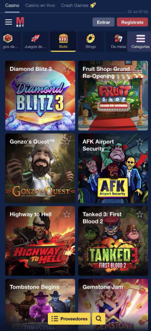 una pantalla de marathonbet casino mobile slot