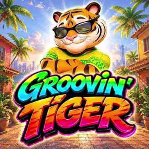 El logo de la Groovin Tiger Tragaperras
