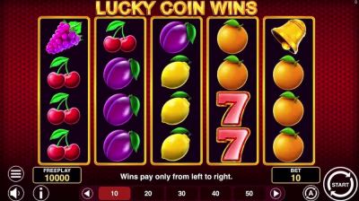El logo de la Lucky Coin Wins Maquina Tragamonedas