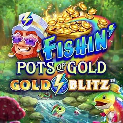 El logo de la Fishin' Pots of Gold: Gold Blitz Maquina Tragamonedas