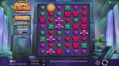El logo de la Aztec Clusters Maquina Tragamonedas