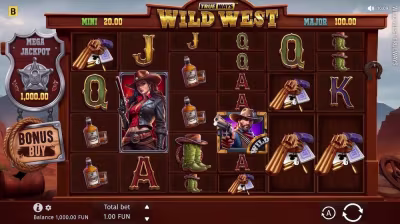 El logo de la Wild West Trueways Maquina Tragamonedas
