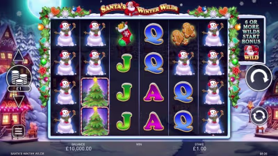 El logo de la Santa’s Winter Wilds Maquina Tragamonedas
