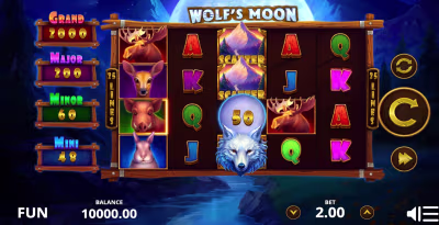 El logo de la Wolf ’s Moon Maquina Tragamonedas