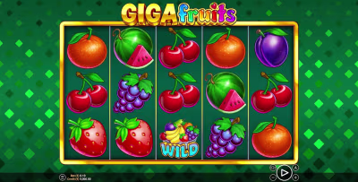 El logo de la Gigafruits Maquina Tragamonedas