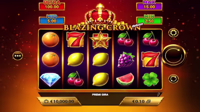 El logo de la Blazing Crown Deluxe Maquina Tragamonedas