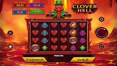 El logo de la Clover Hell Maquina Tragamonedas
