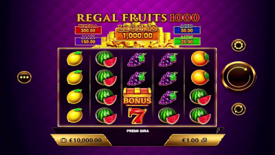 El logo de la Regal Fruits 1000 Maquina Tragamonedas