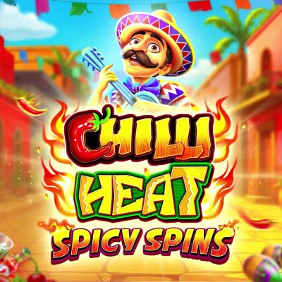 El logo de la Chilli Heat Spicy Spins Maquina Tragamonedas