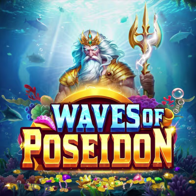 El logo de la Waves of Poseidon Maquina Tragamonedas