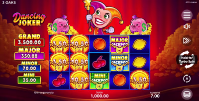 El logo de la Dancing Joker Maquina Tragamonedas