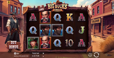 El logo de la Big Bucks Saloon Maquina Tragamonedas
