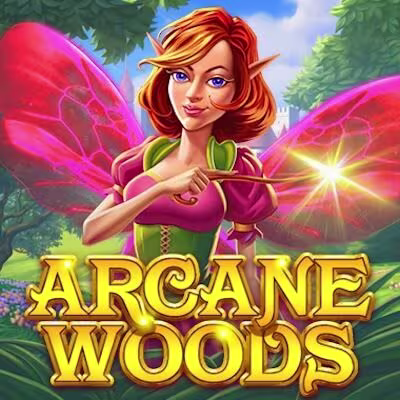 El logo de la Arcane Woods Maquina Tragamonedas