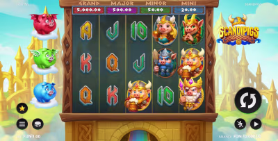 El logo de la Scandipigs Maquina Tragamonedas