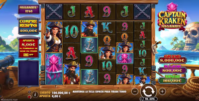 El logo de la Captain Kraken Megaways Maquina Tragamonedas