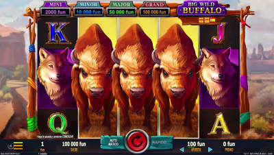 El logo de la Big Wild Buffalo Maquina Tragamonedas