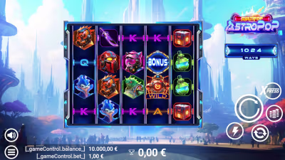 El logo de la AstroPop Maquina Tragamonedas