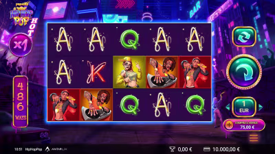 El logo de la Hip Hop Pop Maquina Tragamonedas