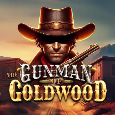 El logo de la The Gunman of Goldwood Maquina Tragamonedas