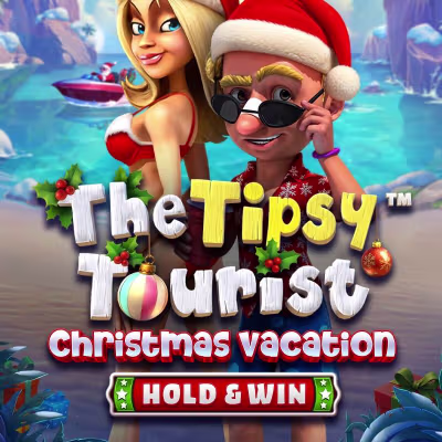 El logo de la The Tipsy Tourist: Christmas Vacation – Hold & Win Maquina Tragamonedas