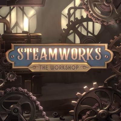 El logo de la Steamworks – The Workshop Maquina Tragamonedas