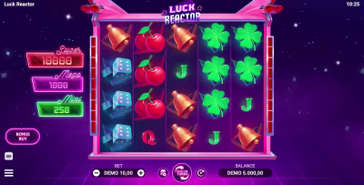 El logo de la Luck Reactor Maquina Tragamonedas