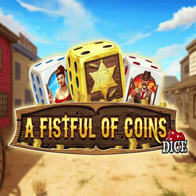 El logo de la A Fistful of Coins Dice Maquina Tragamonedas