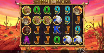 El logo de la Great Buffalo Maquina Tragamonedas