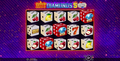 El logo de la Hot Diamonds 5 Dice Maquina Tragamonedas