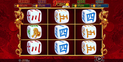 El logo de la 9 Dragon Coins Dice Maquina Tragamonedas