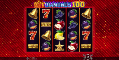 El logo de la Hot Diamond 100 Maquina Tragamonedas