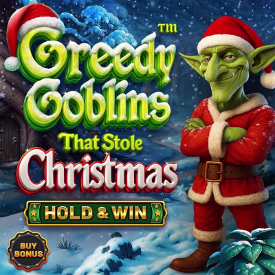 El logo de la Greedy Goblins That Stole Christmas – Hold & Win Maquina Tragamonedas