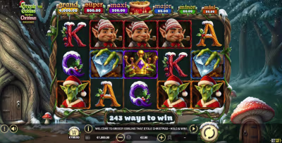 El logo de la Greedy Goblins That Stole Christmas – Hold & Win Maquina Tragamonedas