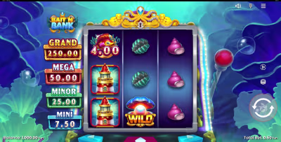 El logo de la Bait 'n' Bank Maquina Tragamonedas