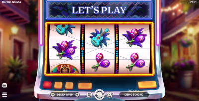 El logo de la Hot Rio Samba Maquina Tragamonedas