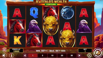El logo de la Buffalo’s Wealth Fortune Maquina Tragamonedas